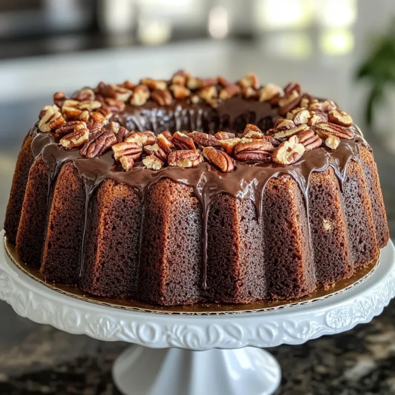 GERMAN CHOCOLATE PECAN POUND CAKE