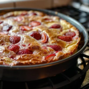 Strawberry Earthquake Cake