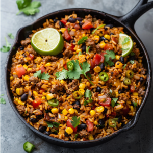 mexican beef and rice skillet