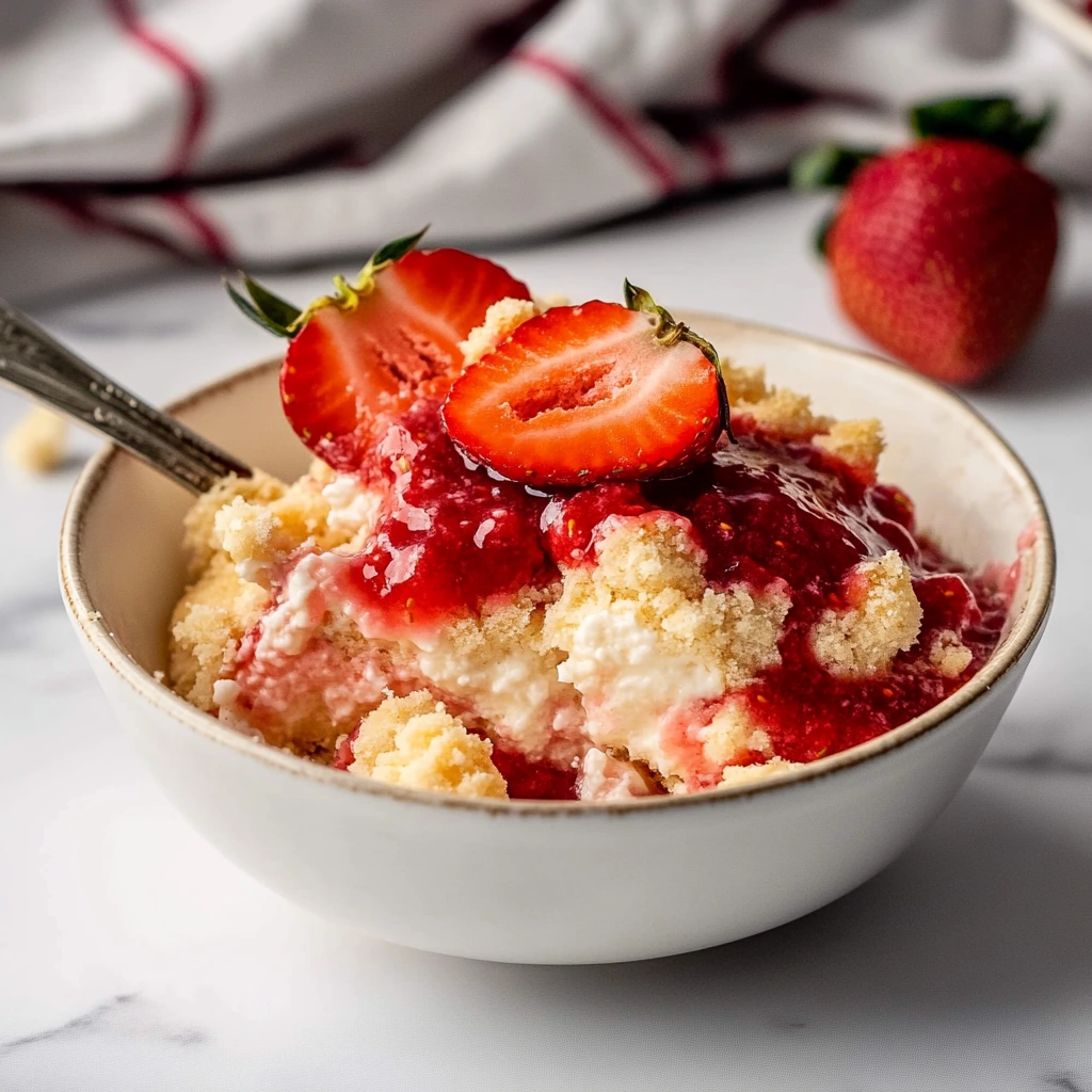 Strawberry Cheesecake Dump Cake
